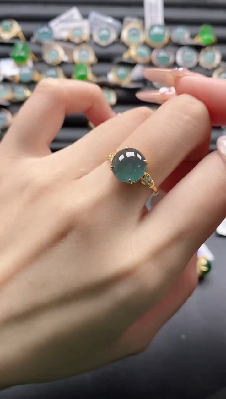 【闪购商品】翡翠戒指银S925镶嵌11111
