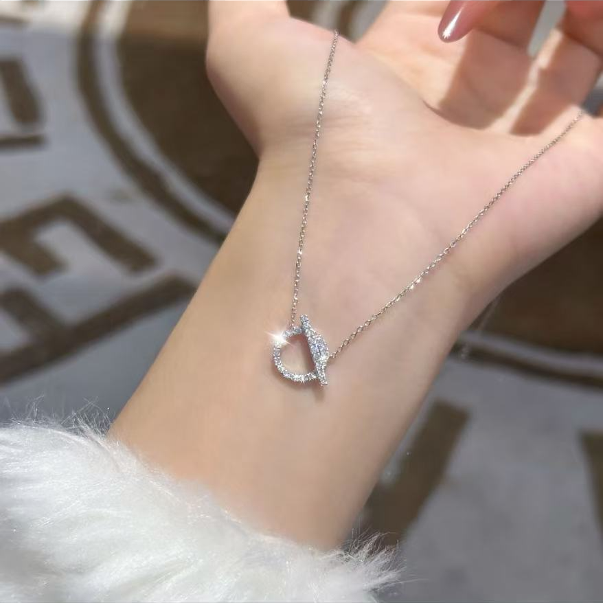 【六言精选04】猪鼻子项链天然钻石