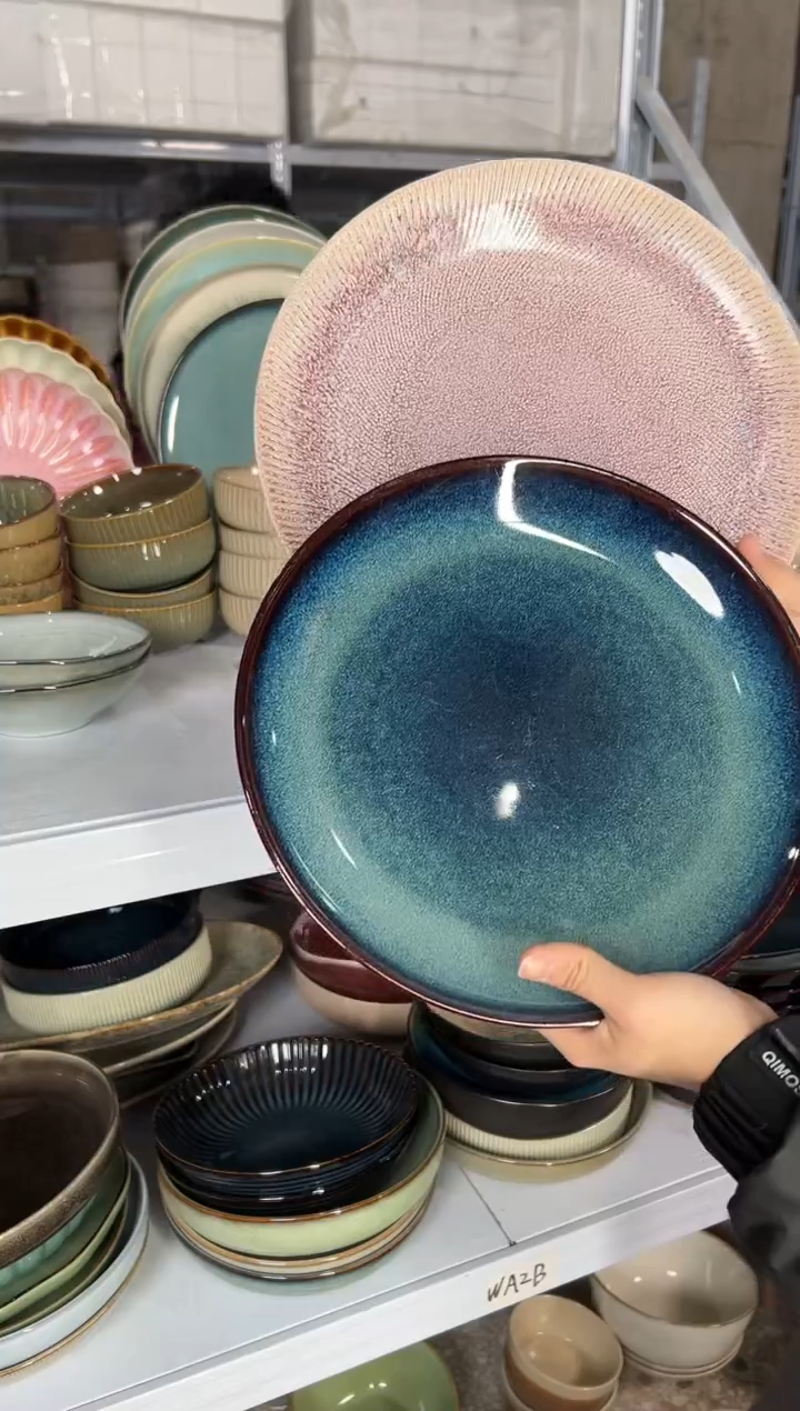 陶瓷外贸尾货瑕疵满20包邮X2 大盘10.5英寸