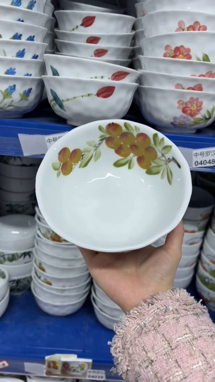景德镇高温陶瓷食品级手绘釉中彩-捏捏碗