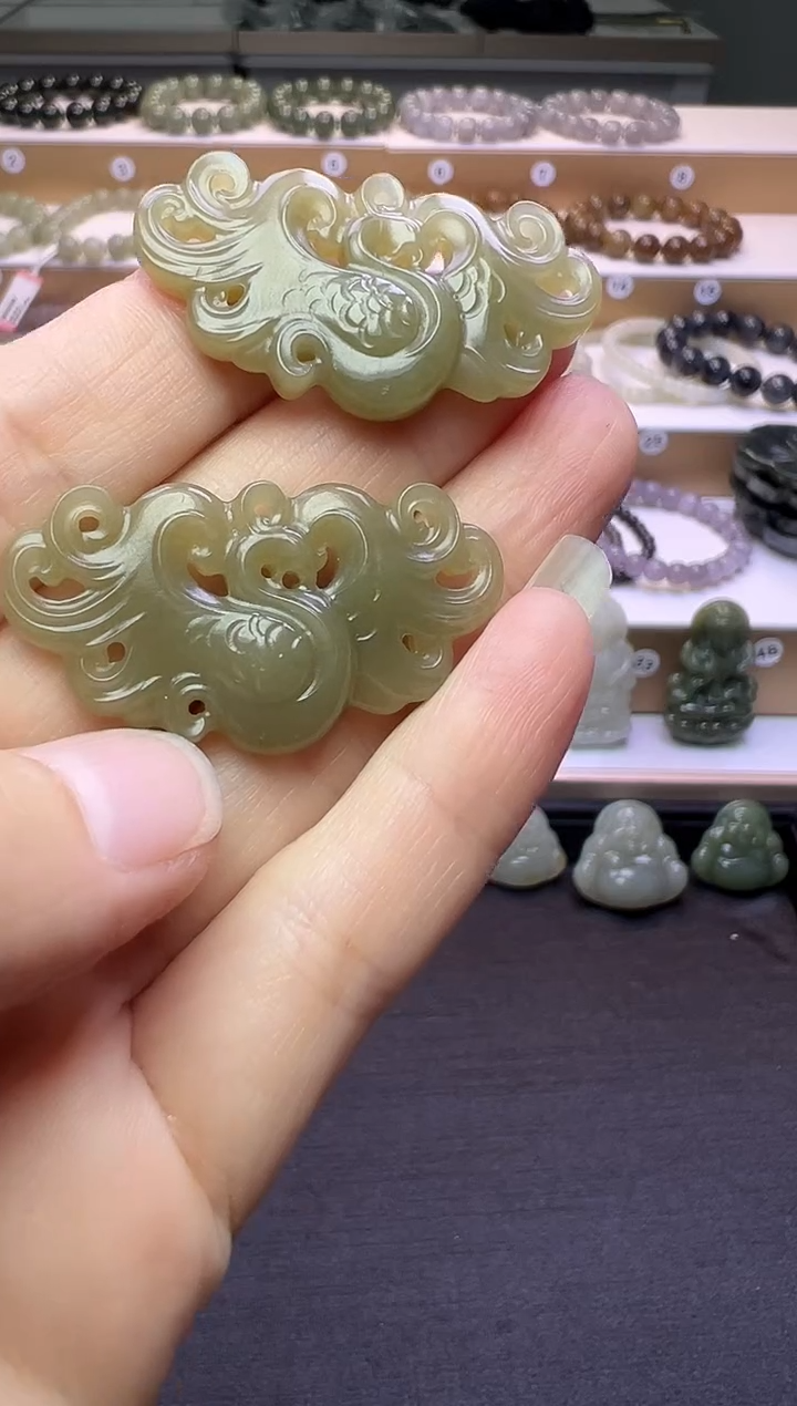 颈饰未镶嵌和田玉82号链接多样性发一约卡42*20*7