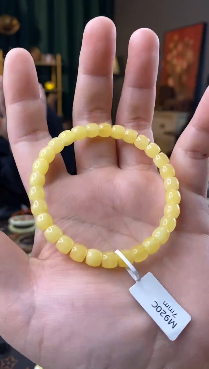 【闪购商品】蜜蜡手串未镶嵌7mm直切微瑕