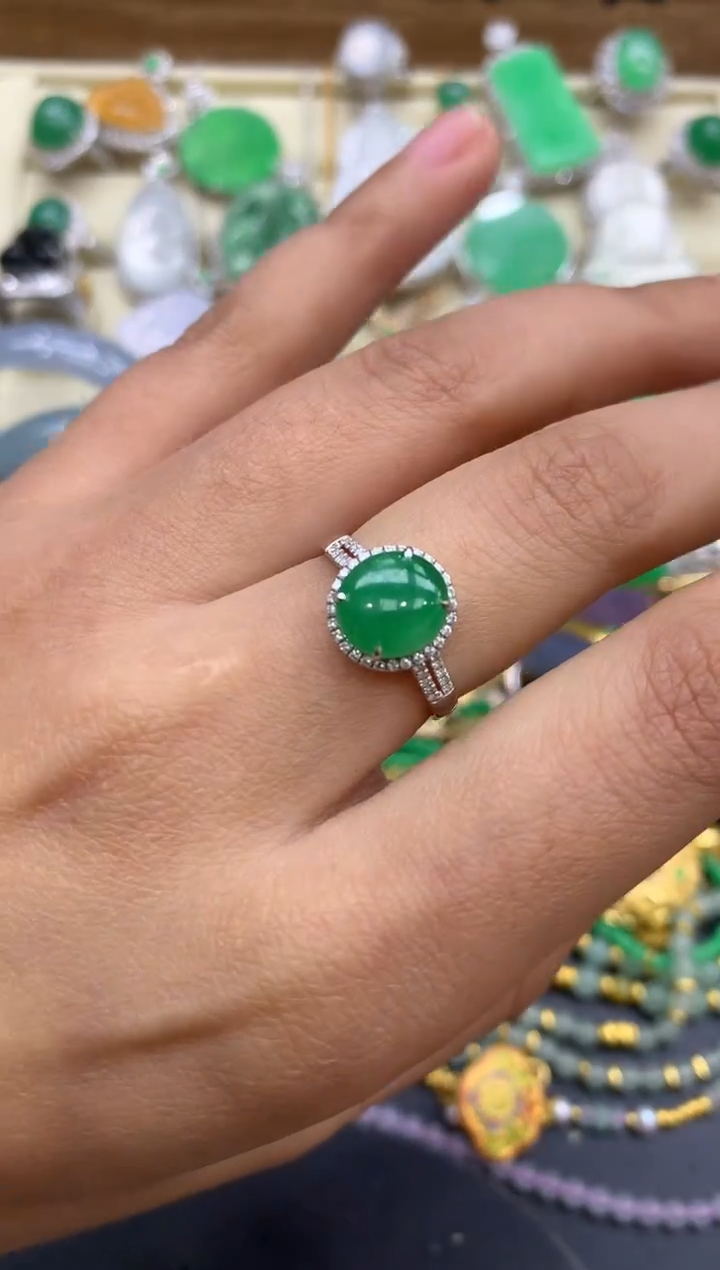 【闪购商品】翡翠戒指18K金镶嵌198-中国好珍宝