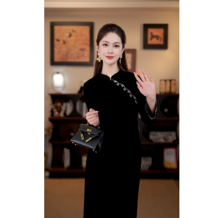 【踏雪】新中式国风2025新款气质百搭复古打底衫上衣G8655