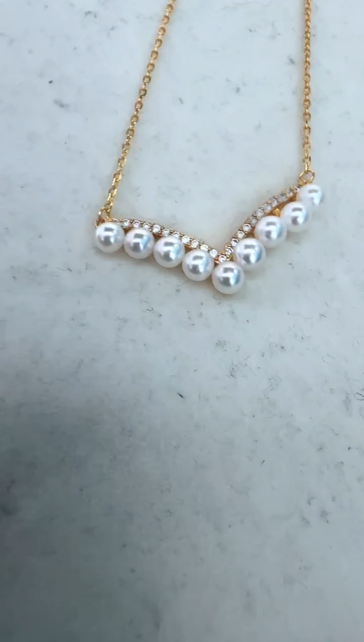 【闪购商品】海水珍珠颈饰银S925镶嵌套链