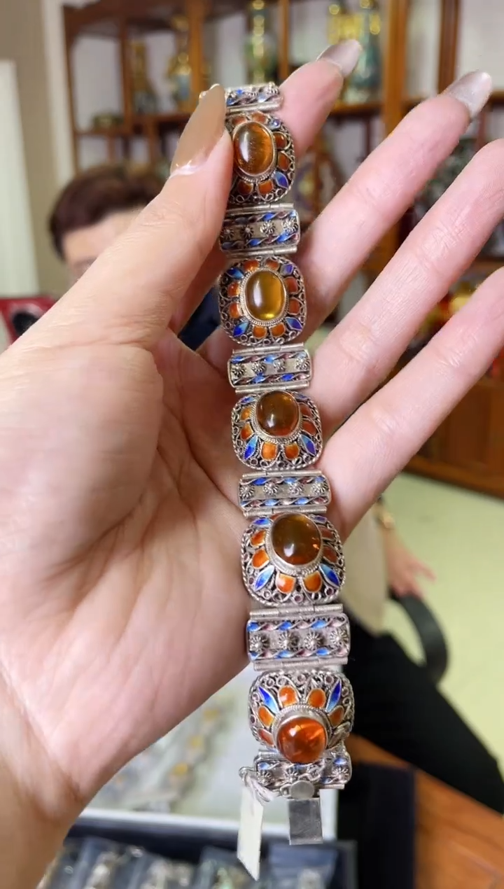 【闪购商品】非遗绝技花丝镶嵌镯子