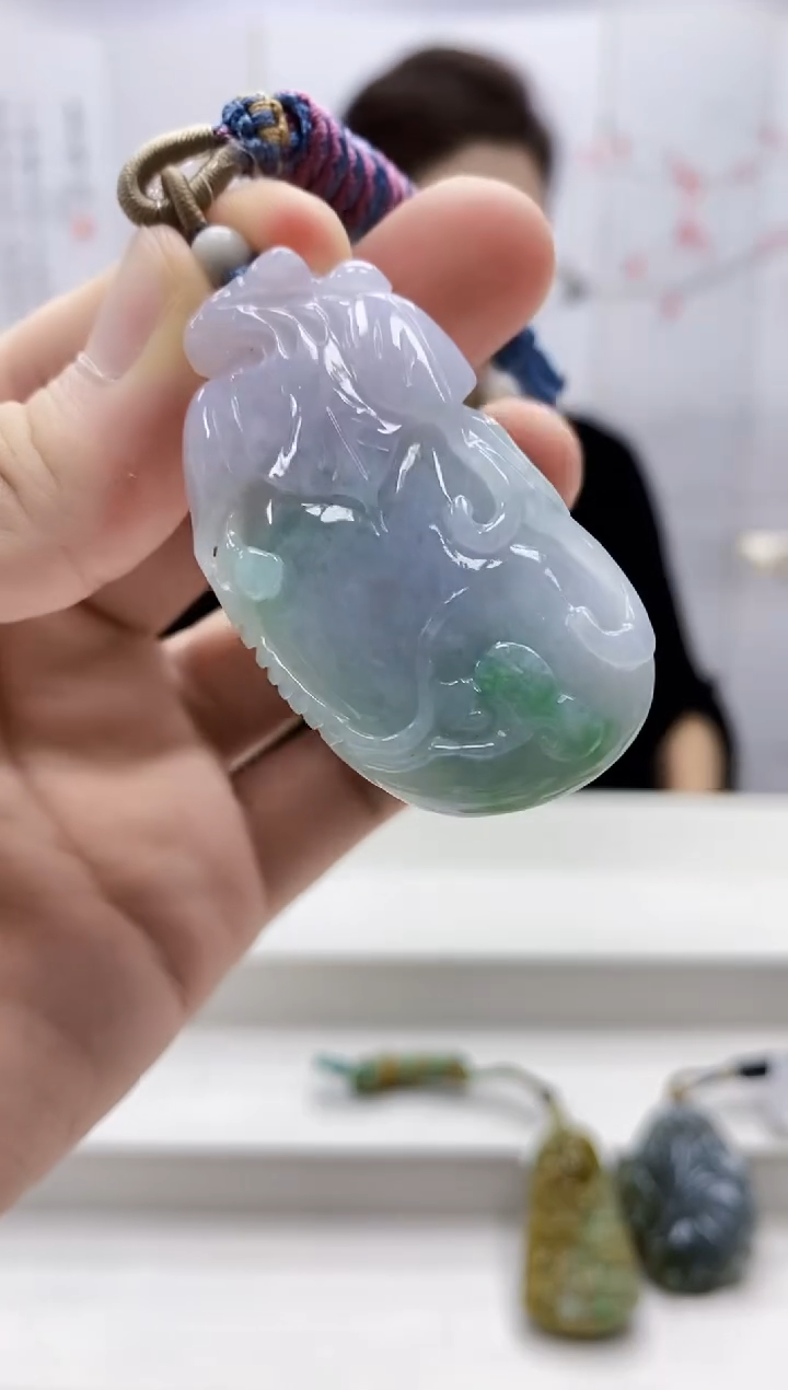 未镶嵌定制翡翠4829bb-毛货挂件24