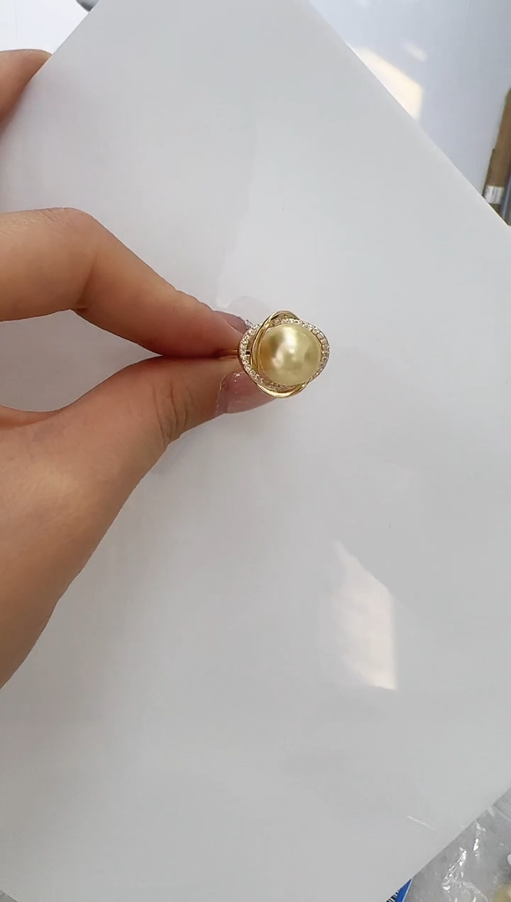 【闪购商品】海水珍珠呃呃银S925镶嵌戒指 11 j206