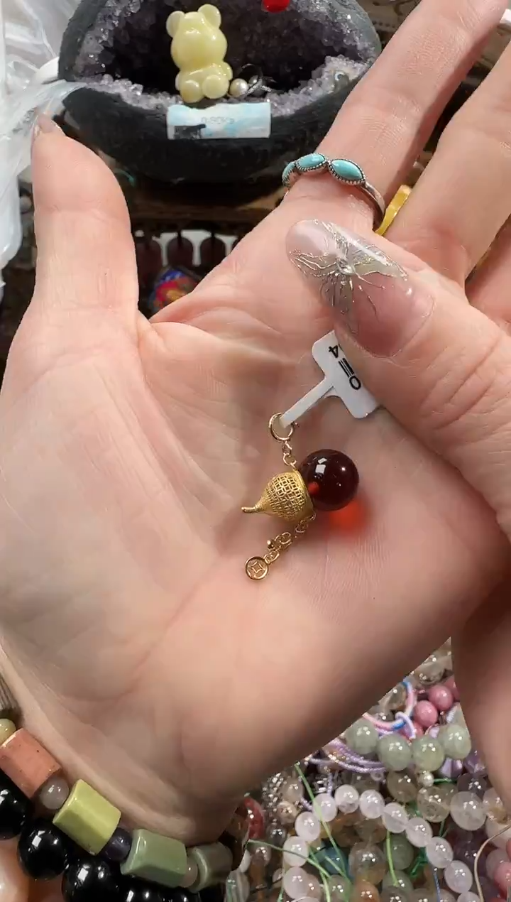 血珀吊坠(不含链)银S925镶嵌9+6+96+859+