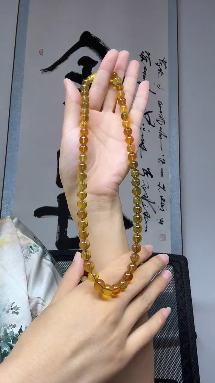 未镶嵌项链琥珀卡9