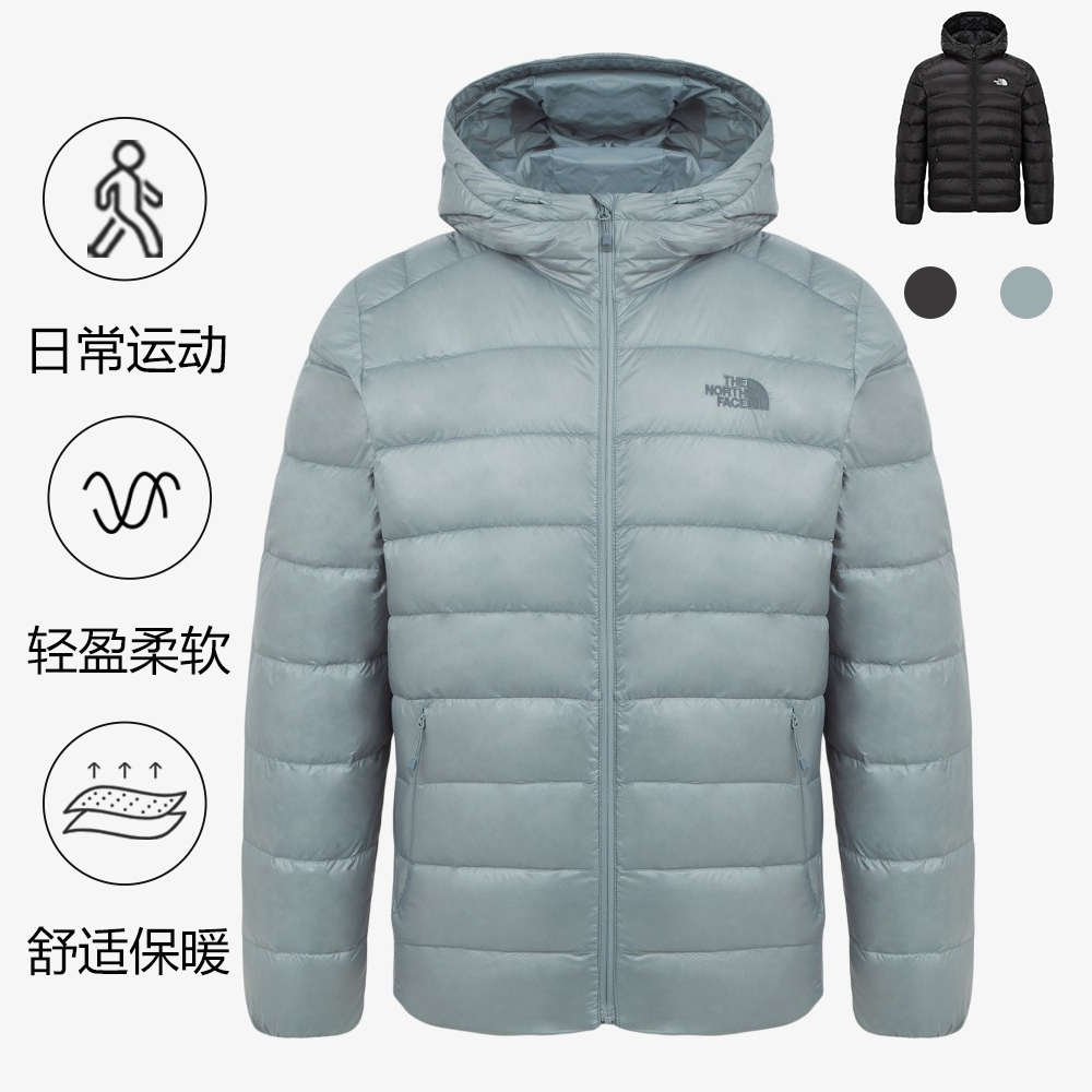 THE NORTH FACE/北面字母Logo连帽长袖鸭绒羽绒服 NJ1DR05