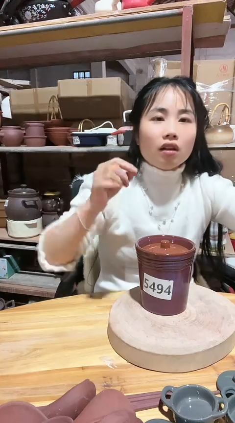陶瑕疵红泥罐不可明火滴釉