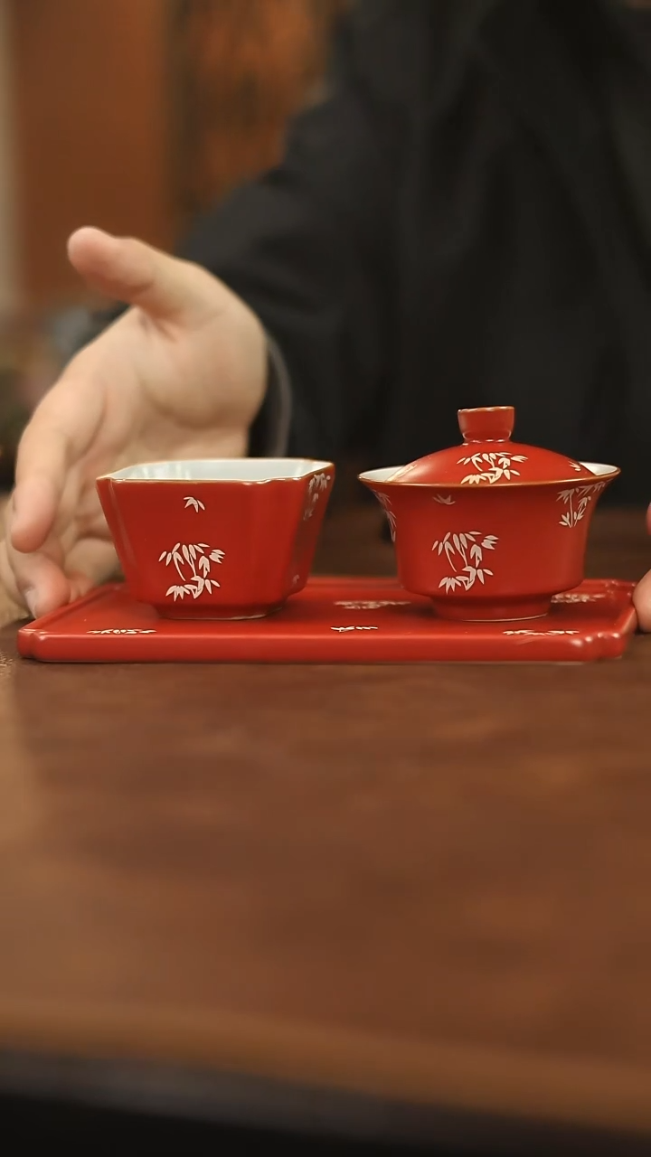 盖碗+长盘+四方杯