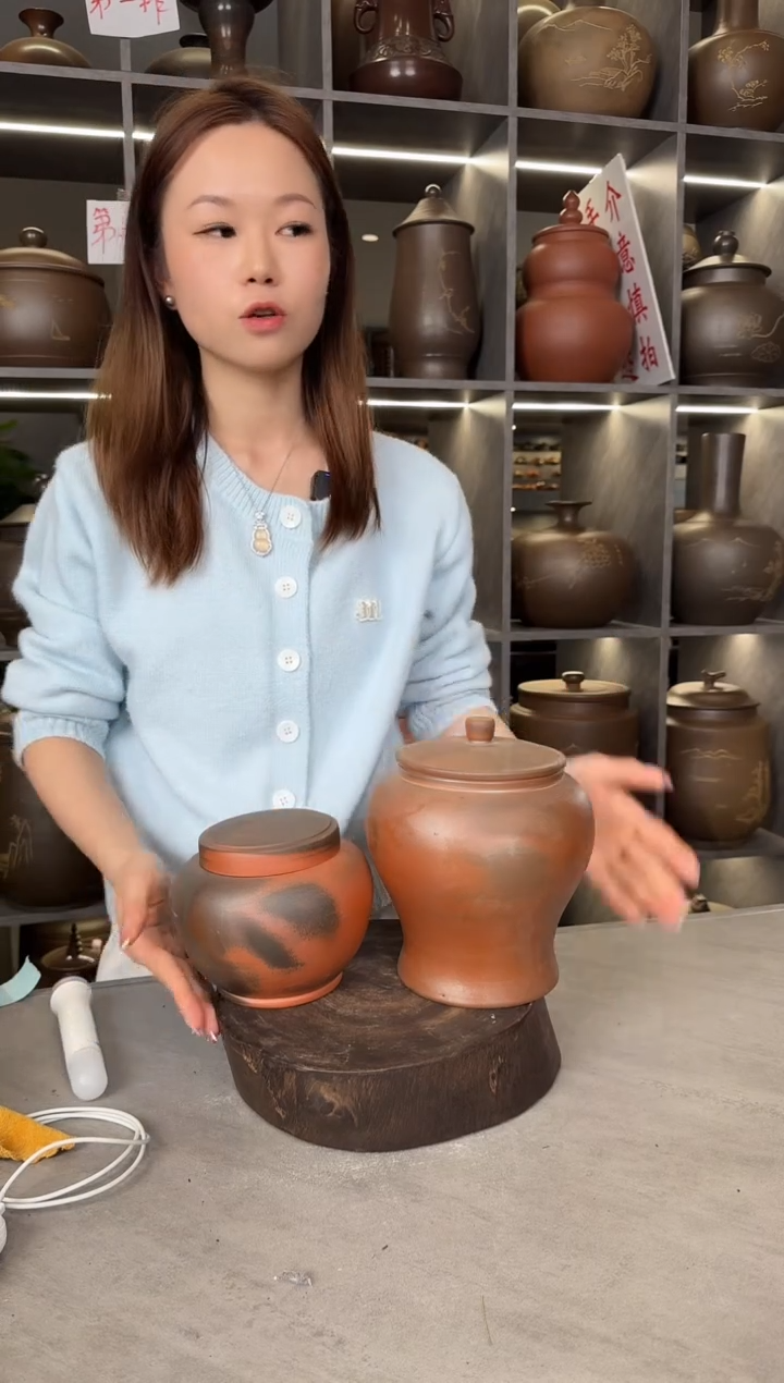 【闪购商品】罐本陶手作泥兴陶半斤-八两茶罐瑕疵气泡两个