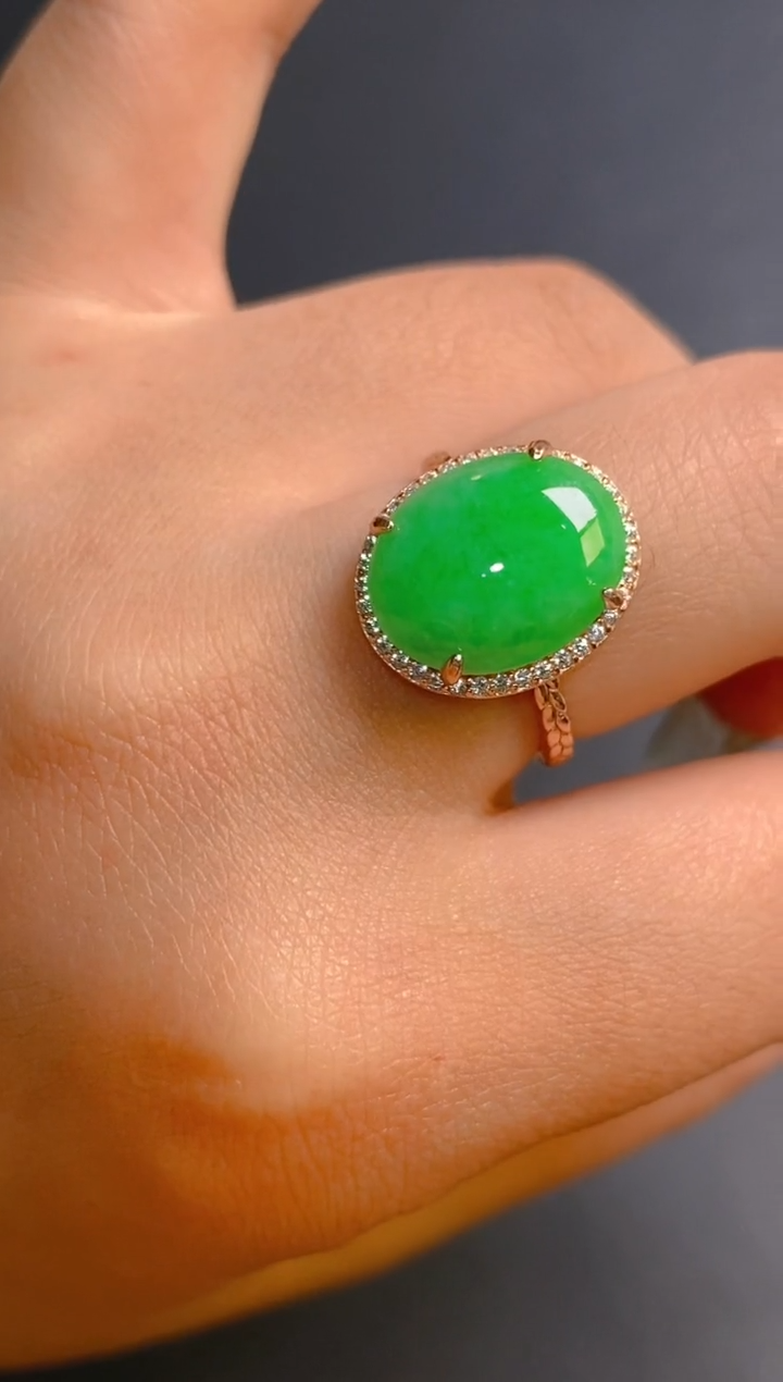 【闪购商品】翡翠耳饰银S925镶嵌天然A货翡翠1