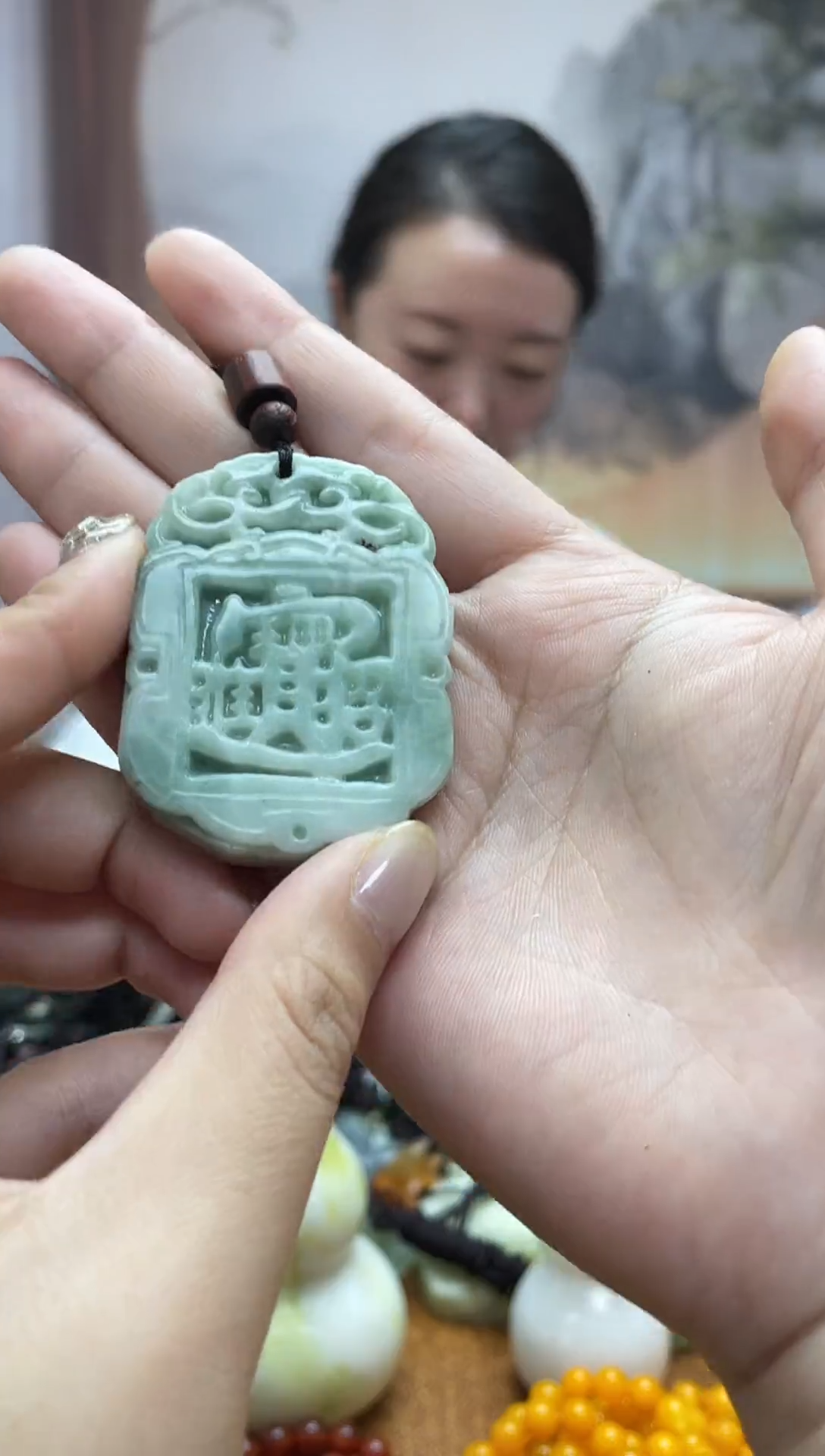 未镶嵌岫玉吊坠·