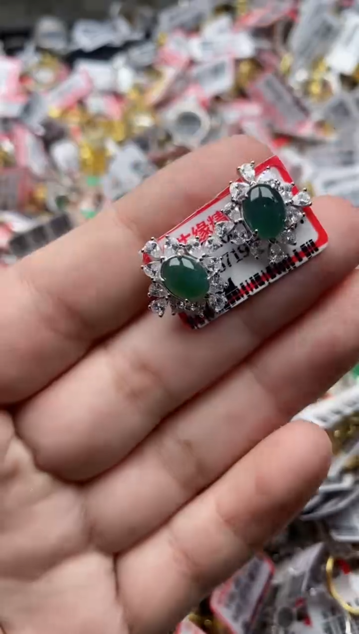 【闪购商品】翡翠戒指银S925镶嵌222222---10