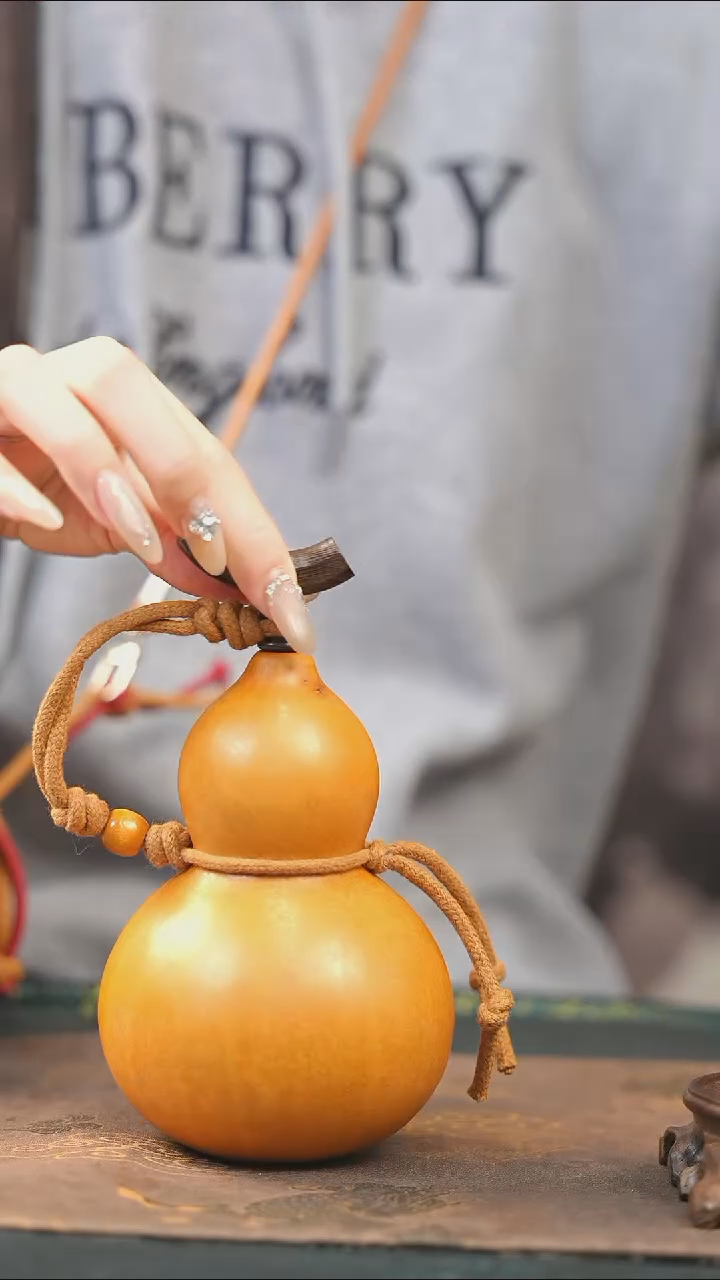 【闪购商品】XJ257大漆酒葫芦不包手串及旋转底座