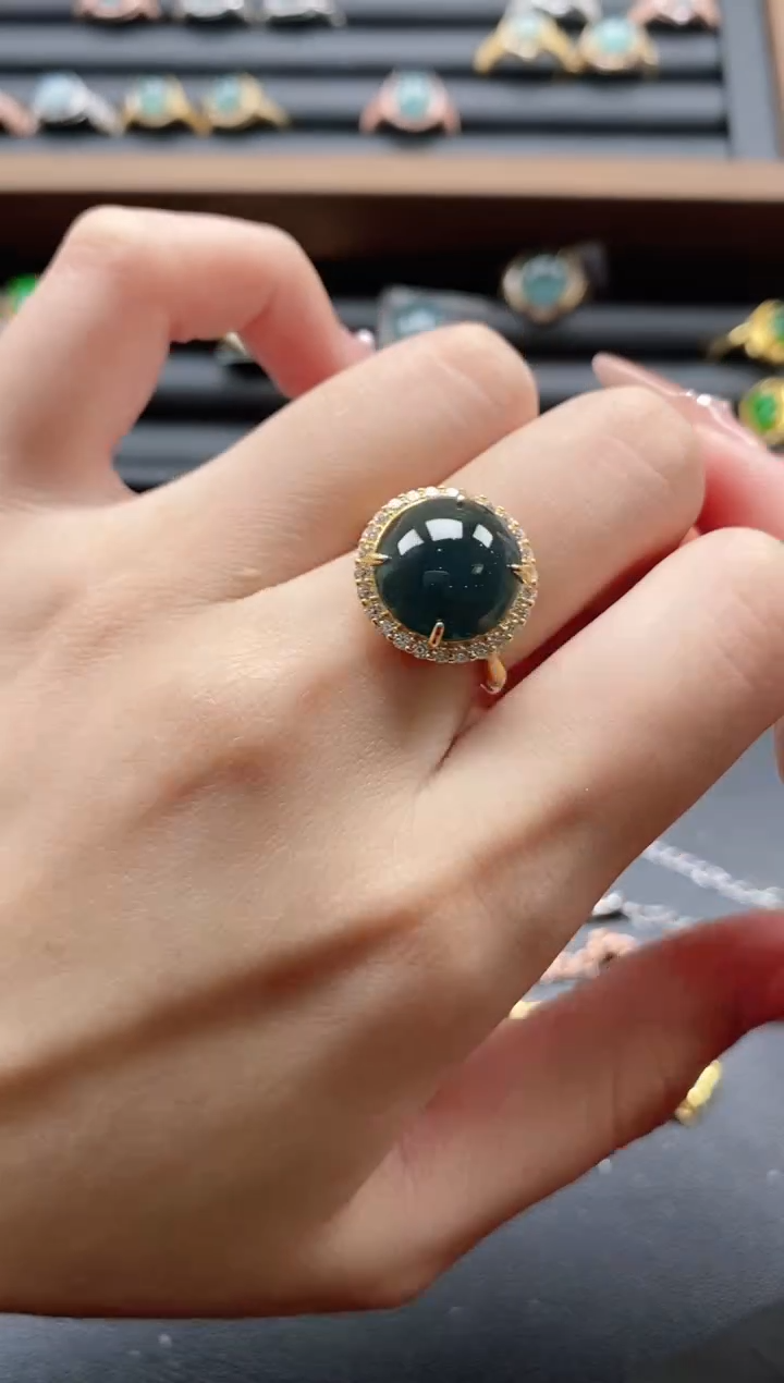 【闪购商品】翡翠戒指银S925镶嵌51151