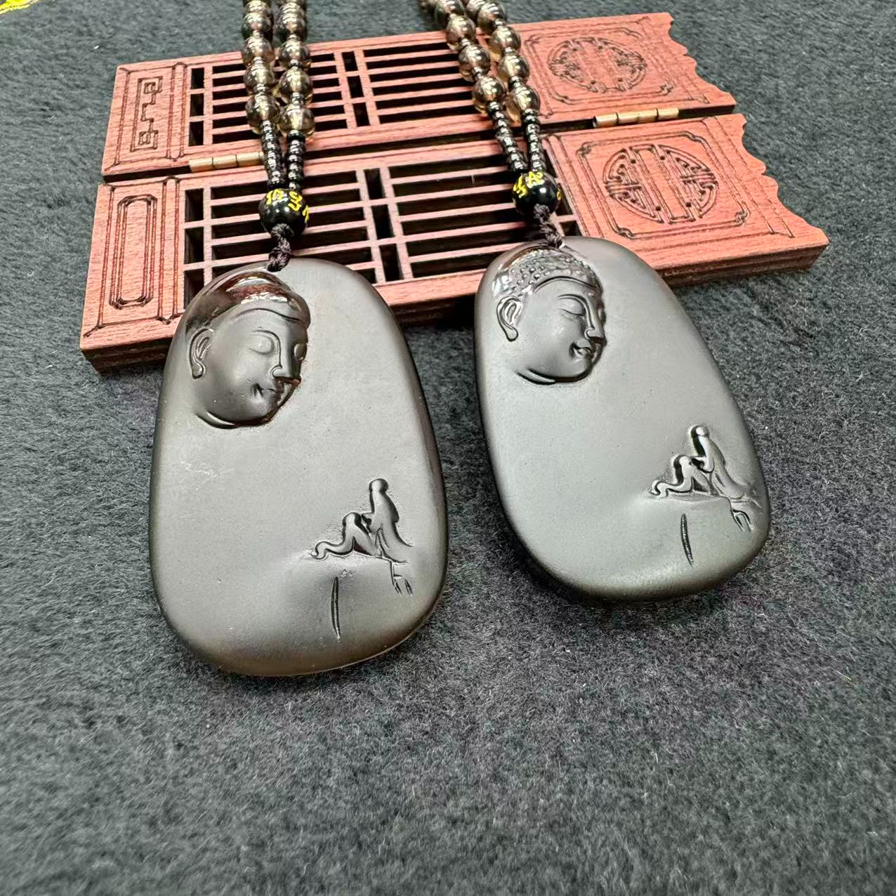  【刘少文】达芬奇辉光黑曜石套链-YL-E161-多样性只发一件-赠套链