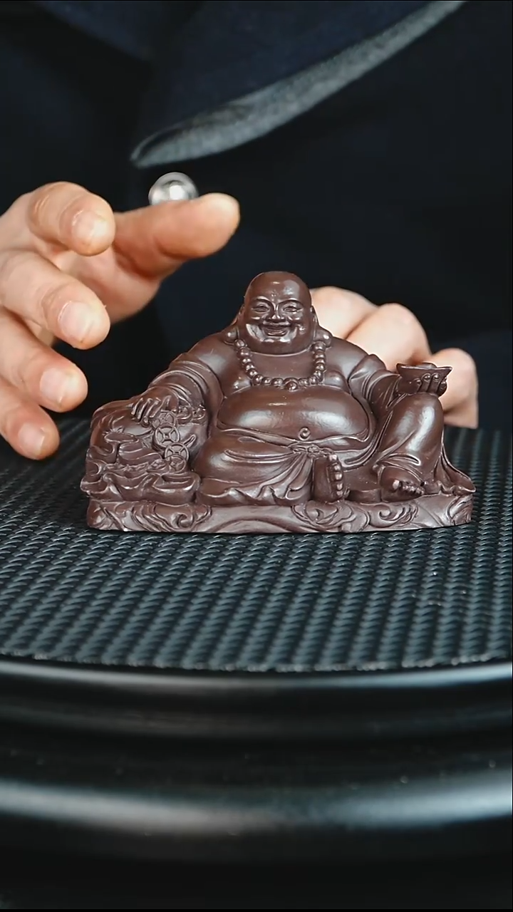 石材【弥勒佛】紫砂色11CM*6CM