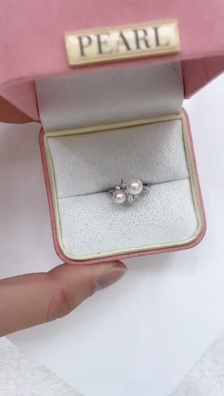 【闪购商品】海水珍珠戒指银S925镶嵌海水珍珠戒指