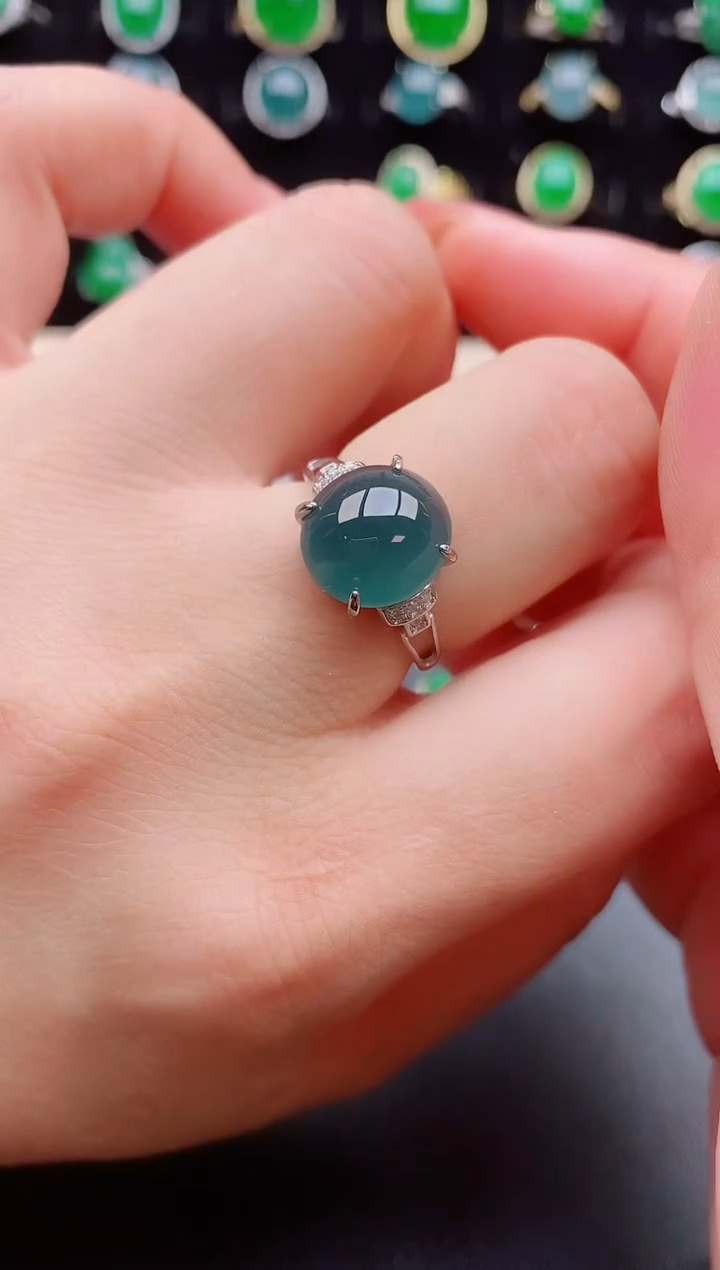 【闪购商品】翡翠戒指银S925镶嵌121212