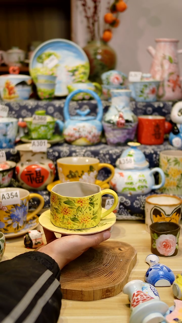 瓷片景德镇手绘釉下彩陶瓷