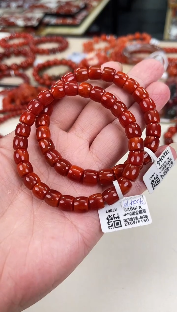 未镶嵌瓦西nxh直切手串8+南红玛瑙（多样式发其一）