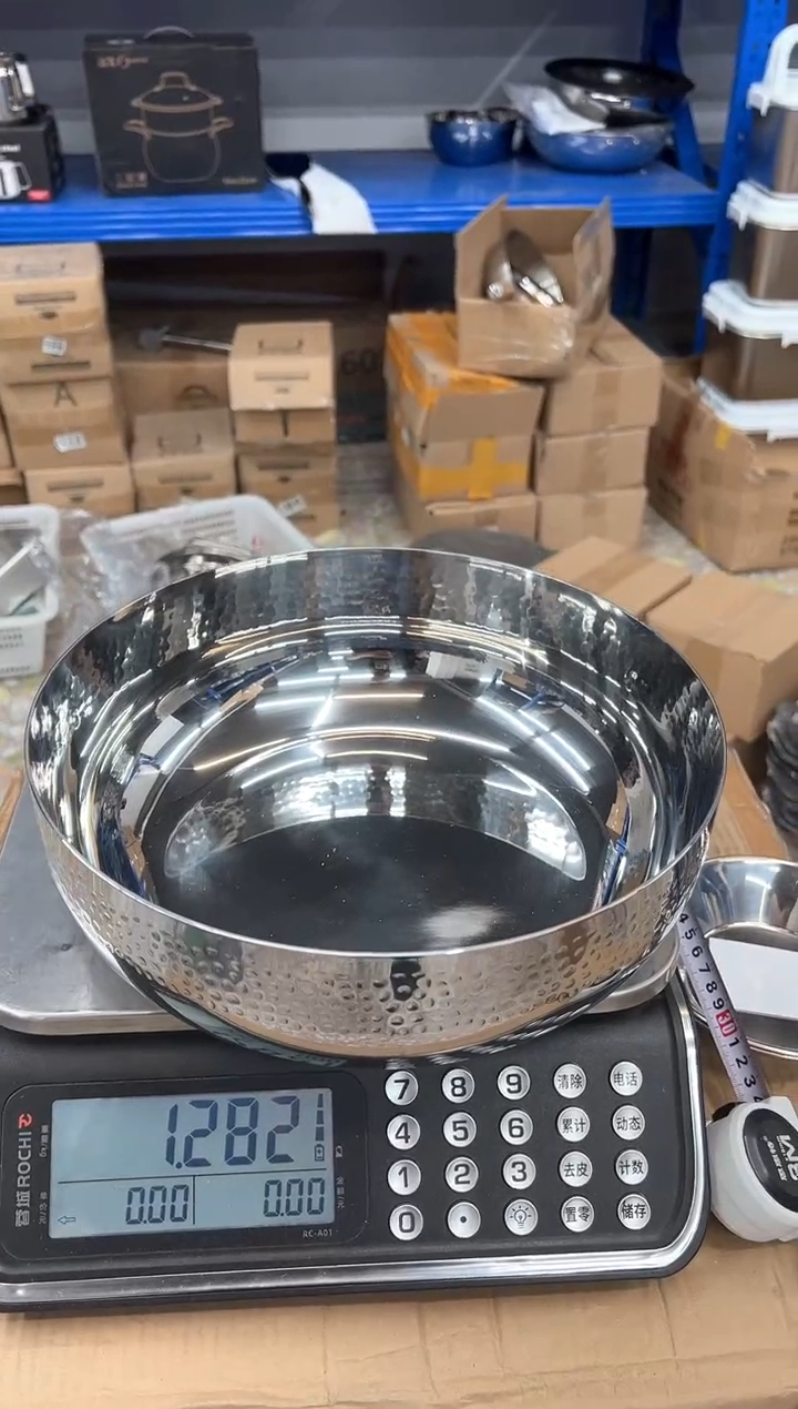 【闪购商品】不锈钢锤纹和面盆