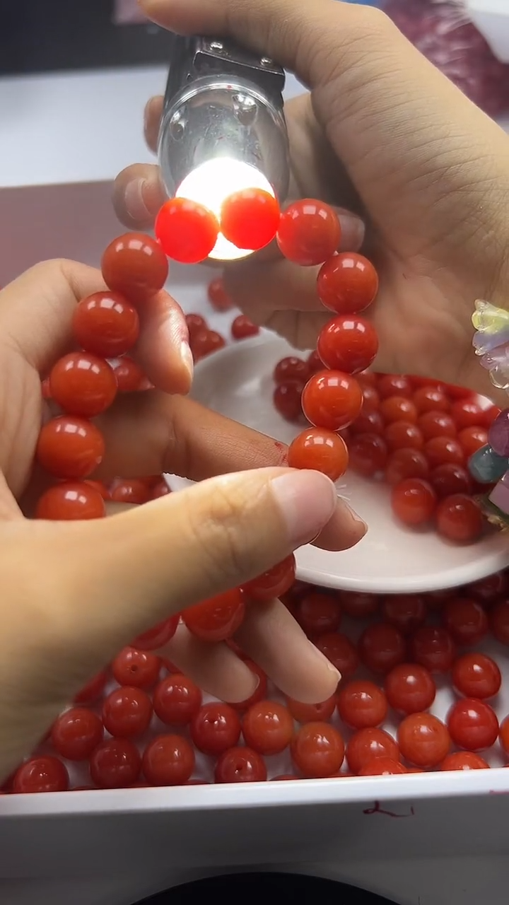 颈饰未镶嵌南红玛瑙W2258云南保山肉南红12MM*10颗