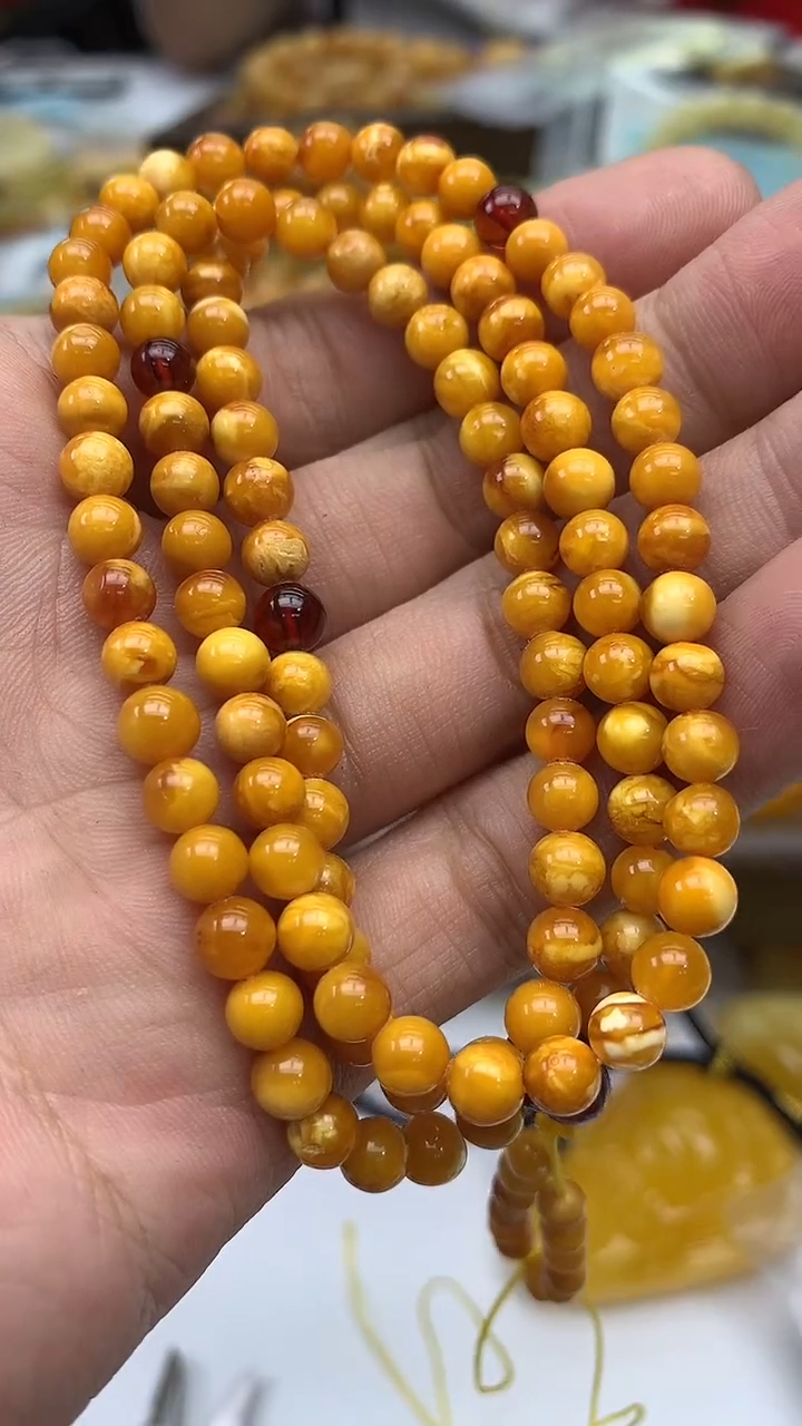 裸石琥珀未镶嵌链子卡5