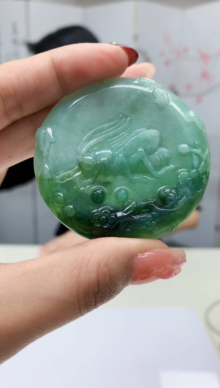 【闪购商品】定制翡翠未镶嵌3123MM-毛货挂件28