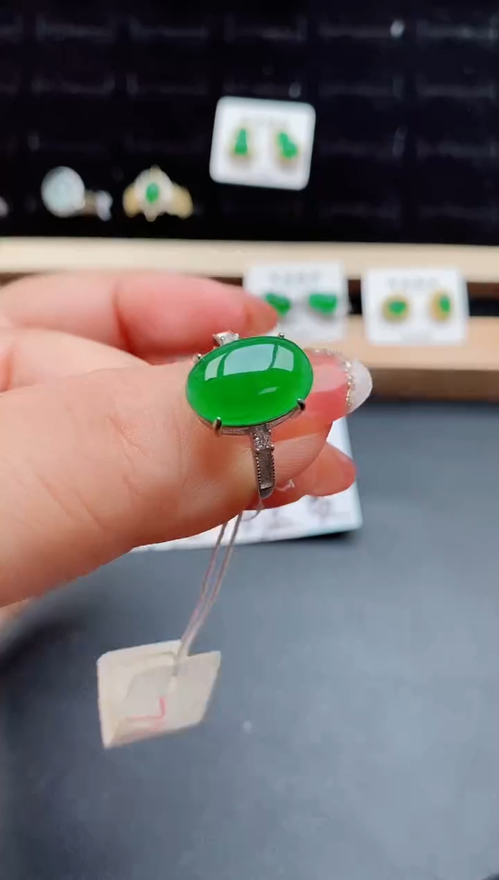 【闪购商品】翡翠戒指银S925镶嵌121212