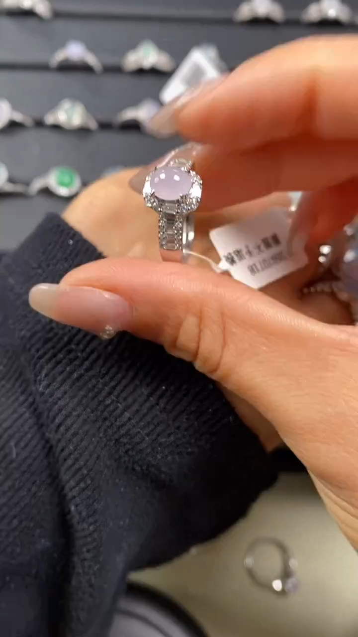 【闪购商品】翡翠戒指银S925镶嵌8153