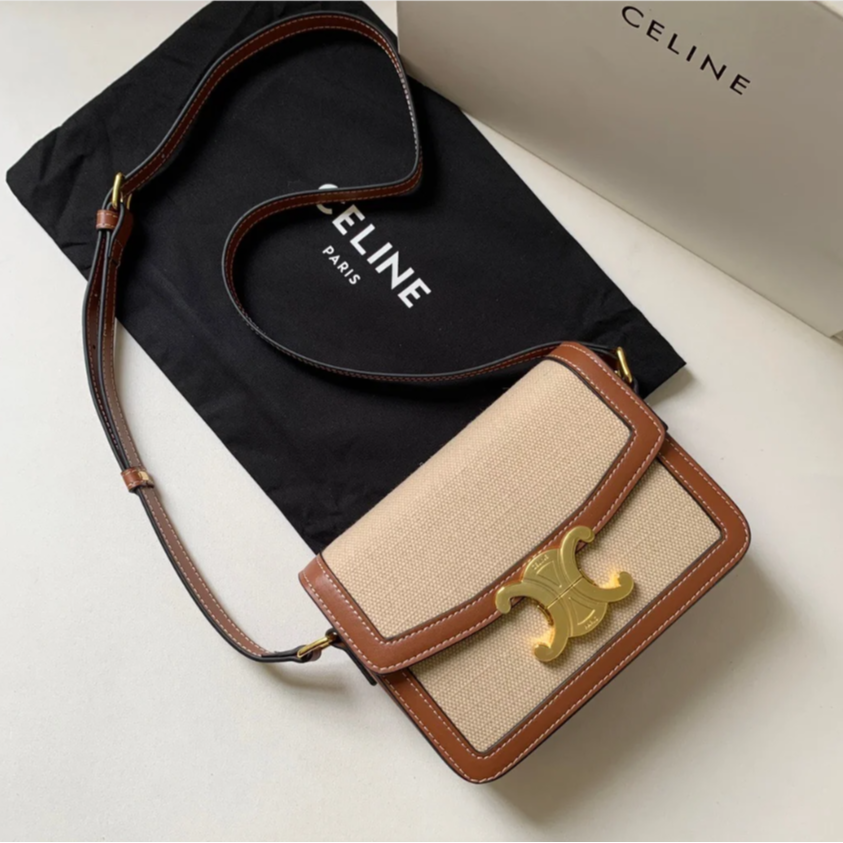 99新 Celine/思琳 小花Jerry Triomphe 凯旋门 斜挎包