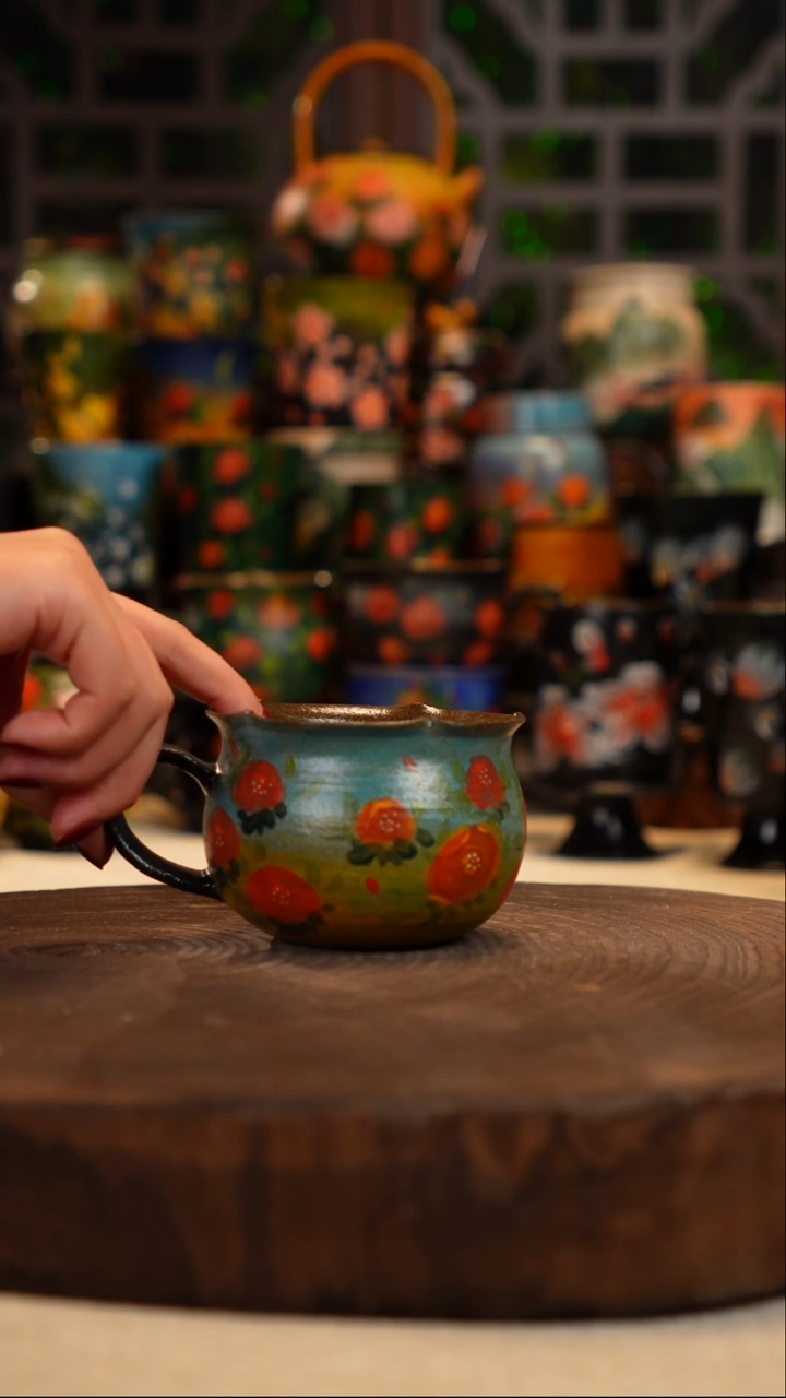 油画   釉下彩   杯子