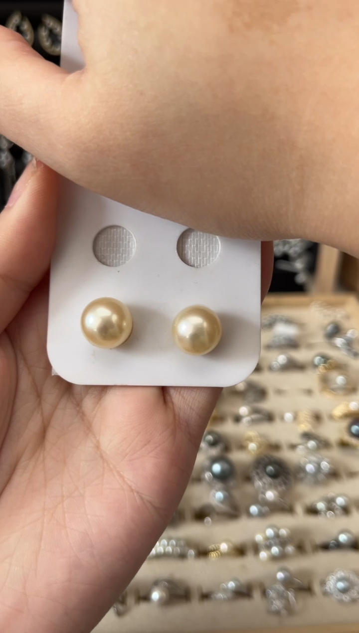 【闪购商品】海水珍珠耳饰银S925镶嵌S925澳白耳饰