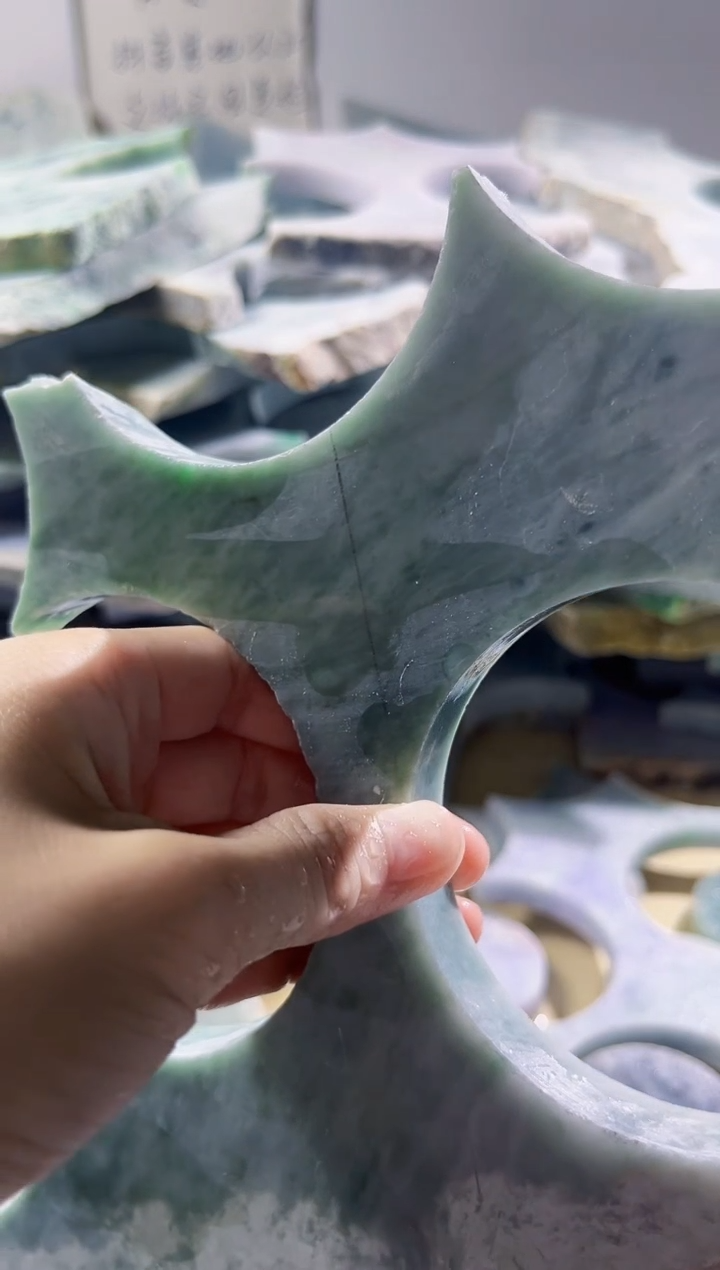 翡翠裸石缅甸翡翠A货柠4282