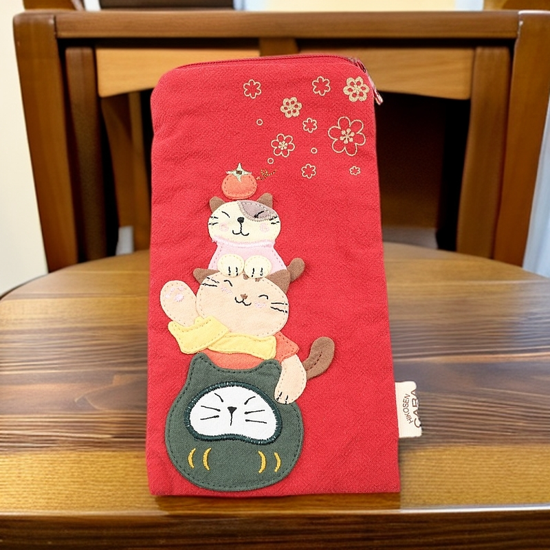 HIKOSEN CARA卡拉猫新春拼布红包布艺压岁礼金创意口袋零钱利是封
