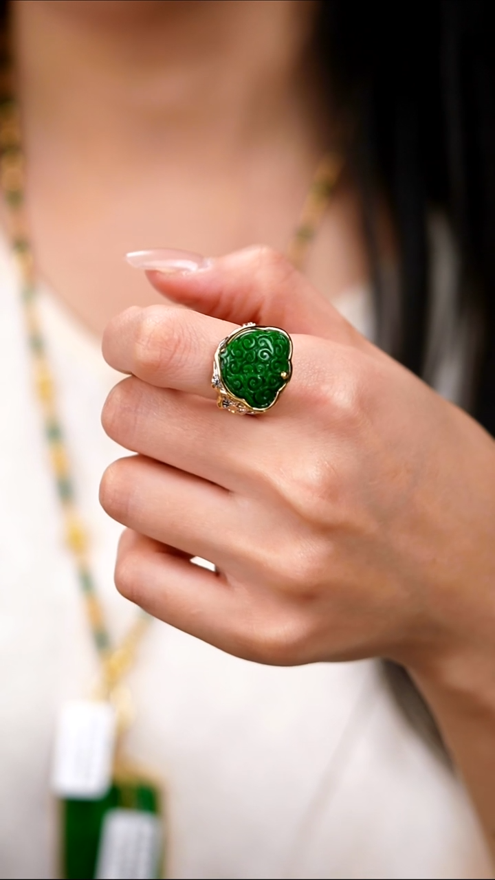 未镶嵌戒指翡翠戒指14