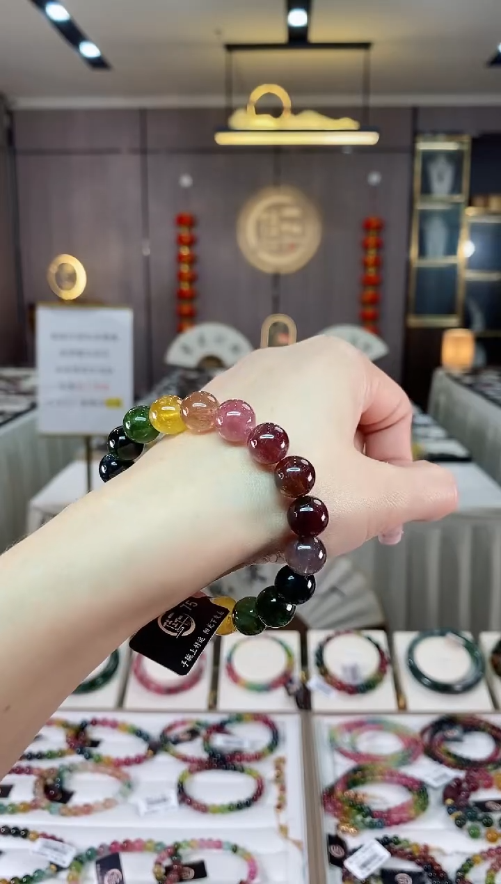 【闪购商品】碧玺单圈手串10mm+未镶嵌（多样性发一条）hon