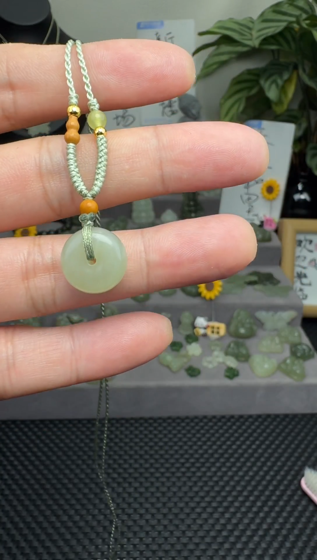 颈饰未镶嵌和田玉14mm  平安扣  赠绳  完美主义慎拍