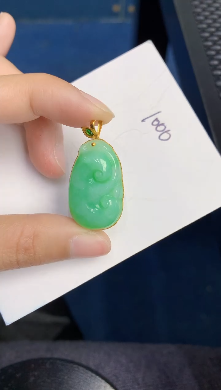 【闪购商品】翡翠颈饰18K金镶嵌000000000