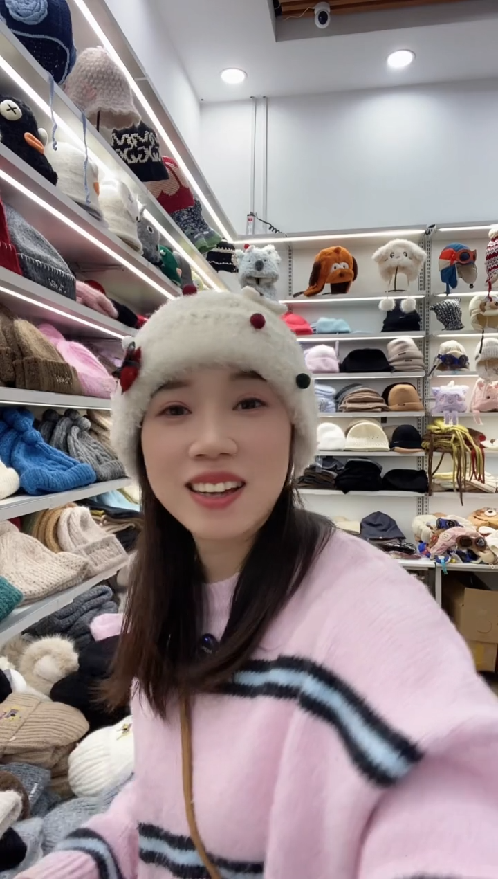 棉可爱款针织帽子