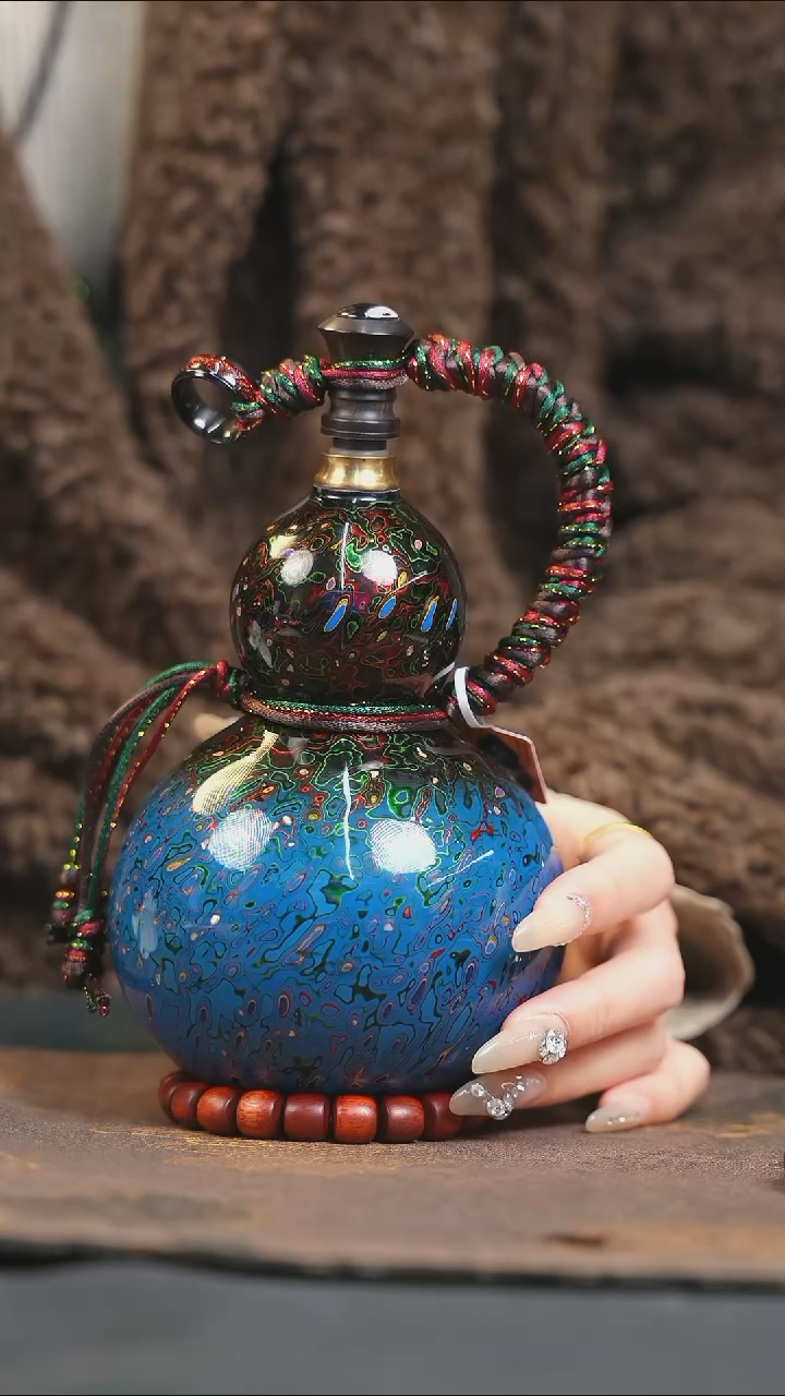 【闪购商品】XM179漆艺酒葫芦不包手串及旋转底座