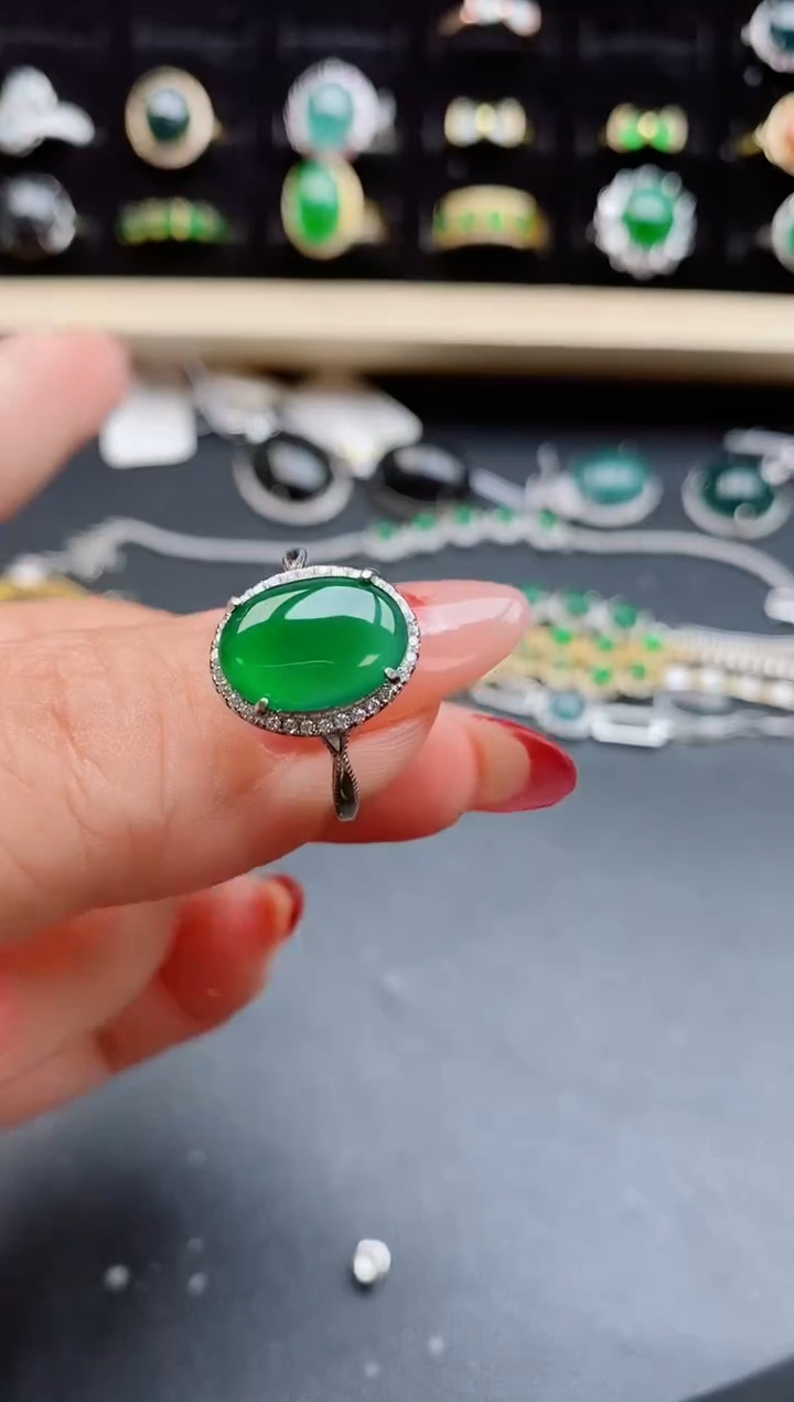 【闪购商品】翡翠戒指银S925镶嵌1212