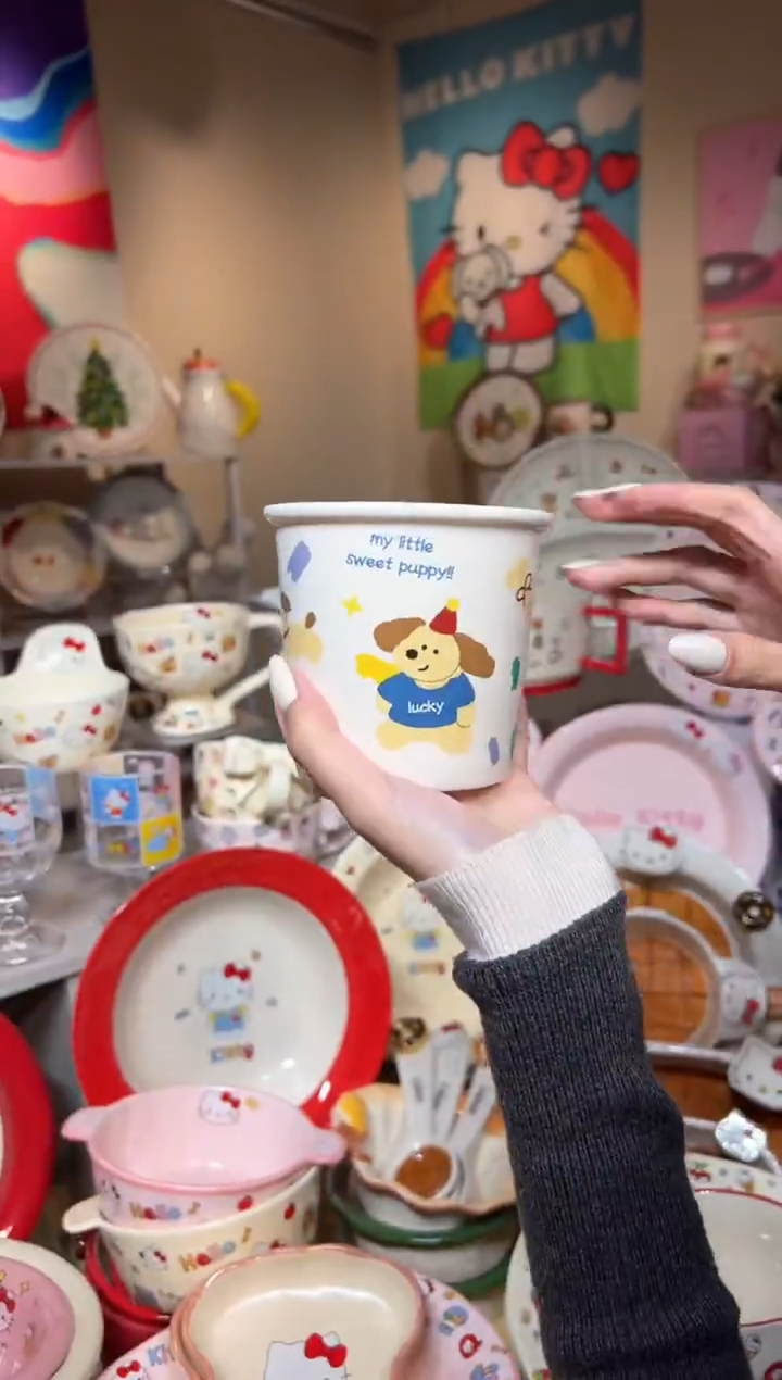 瓷可爱餐具发图片款