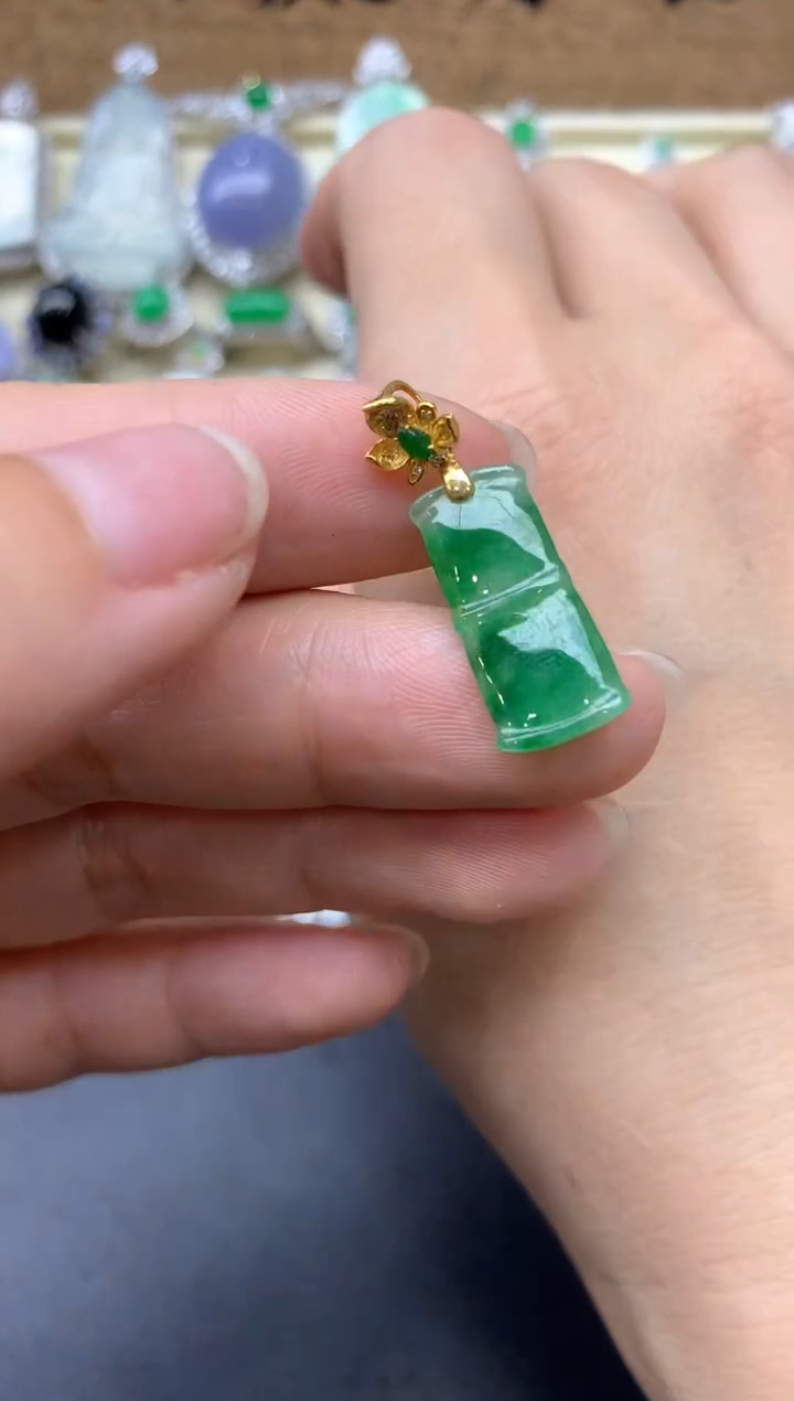 【闪购商品】翡翠颈饰18K金镶嵌96-中国好珍宝