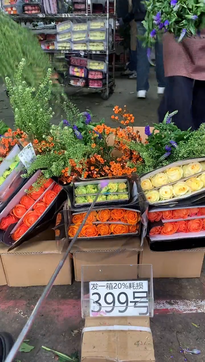 399号♥中通不指定随机颜色含20%耗损发一箱鲜花
